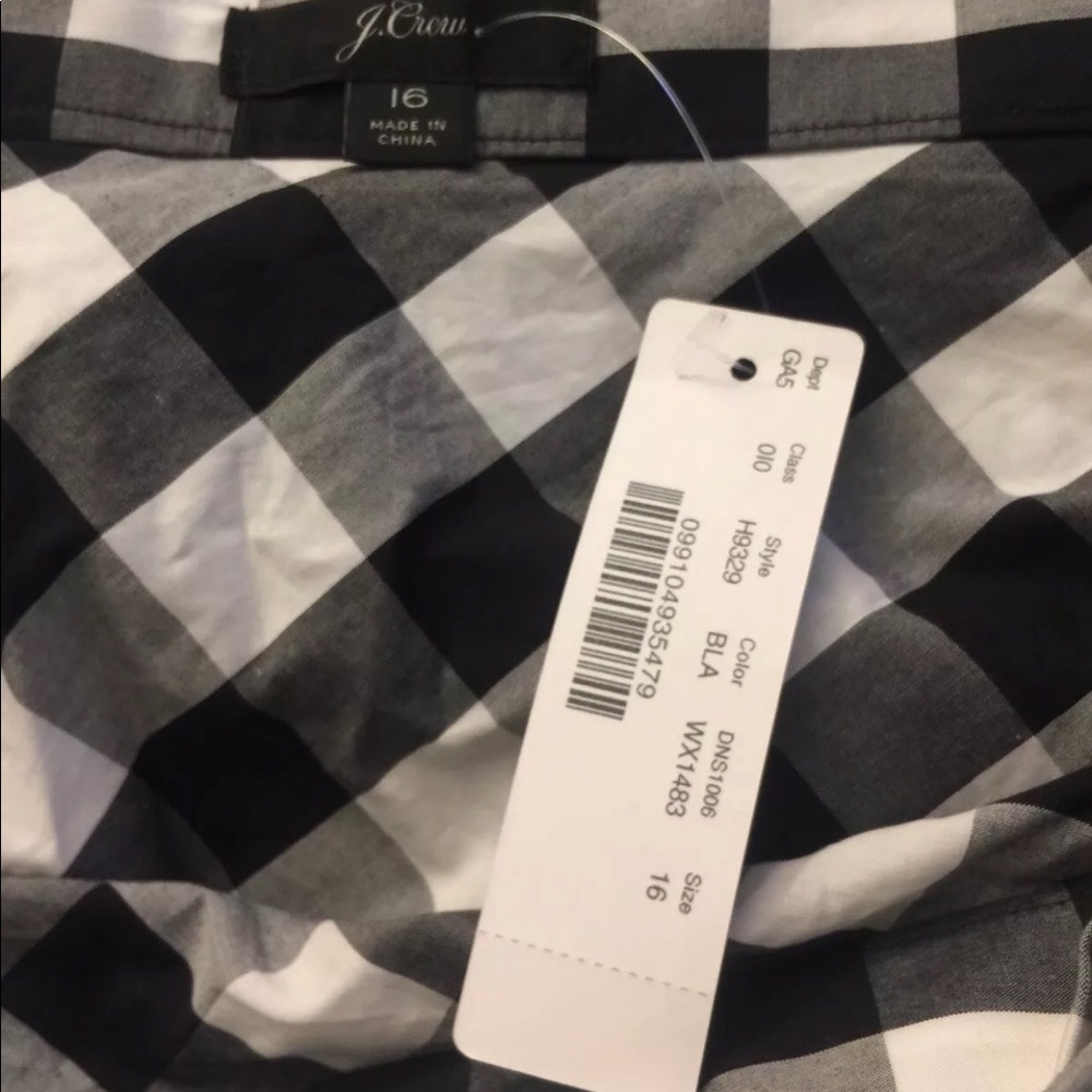 J. Crew Gingham Ruffled Wrap Skirt Size 16 - Picture 6 of 6